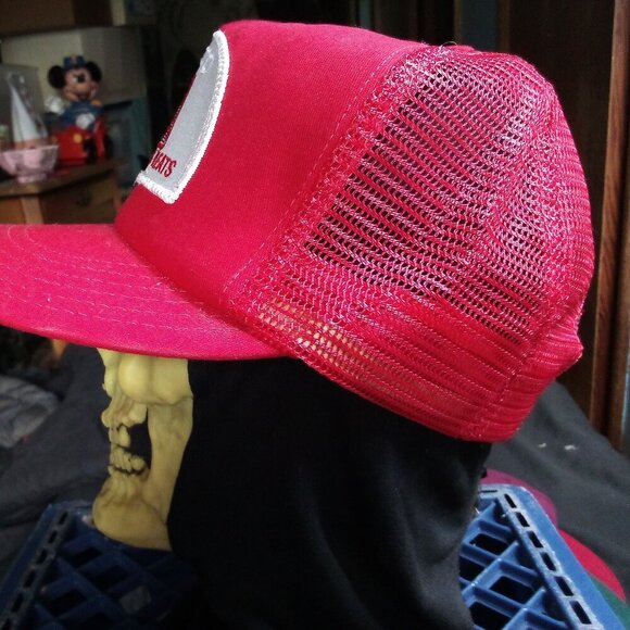 Deadstock Vintage Gensco Glasfloss Pleats Patch Snap Trucker Hat Cap - Picture 4 of 8